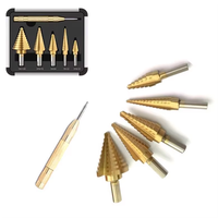 Kit de 6 forets étagés en acier rapide plaqué titane pour perçage de métaux, qualité supérieure, CNC, 1 an de garantie