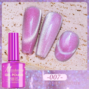 Esmalte de Uñas Estilo Japonés con Efecto Ojo de Gato Polar, Gel Brillante con Cristales de Colores, Pintura de Uñas en Gel - Product Image 3