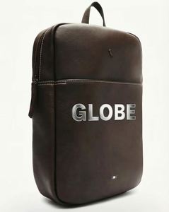 2026 Custom Logo Minimalist <b>Slim</b> Brown PU Leather Laptop <b>Backpack</b> Business Professional Men Travel Rucksack for 14 Inch Notebook - Product Image 4