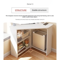 Bureau d'angle triangulaire moderne de petite taille pour ordinateur, bureau d'écriture modulaire pour la maison en bois