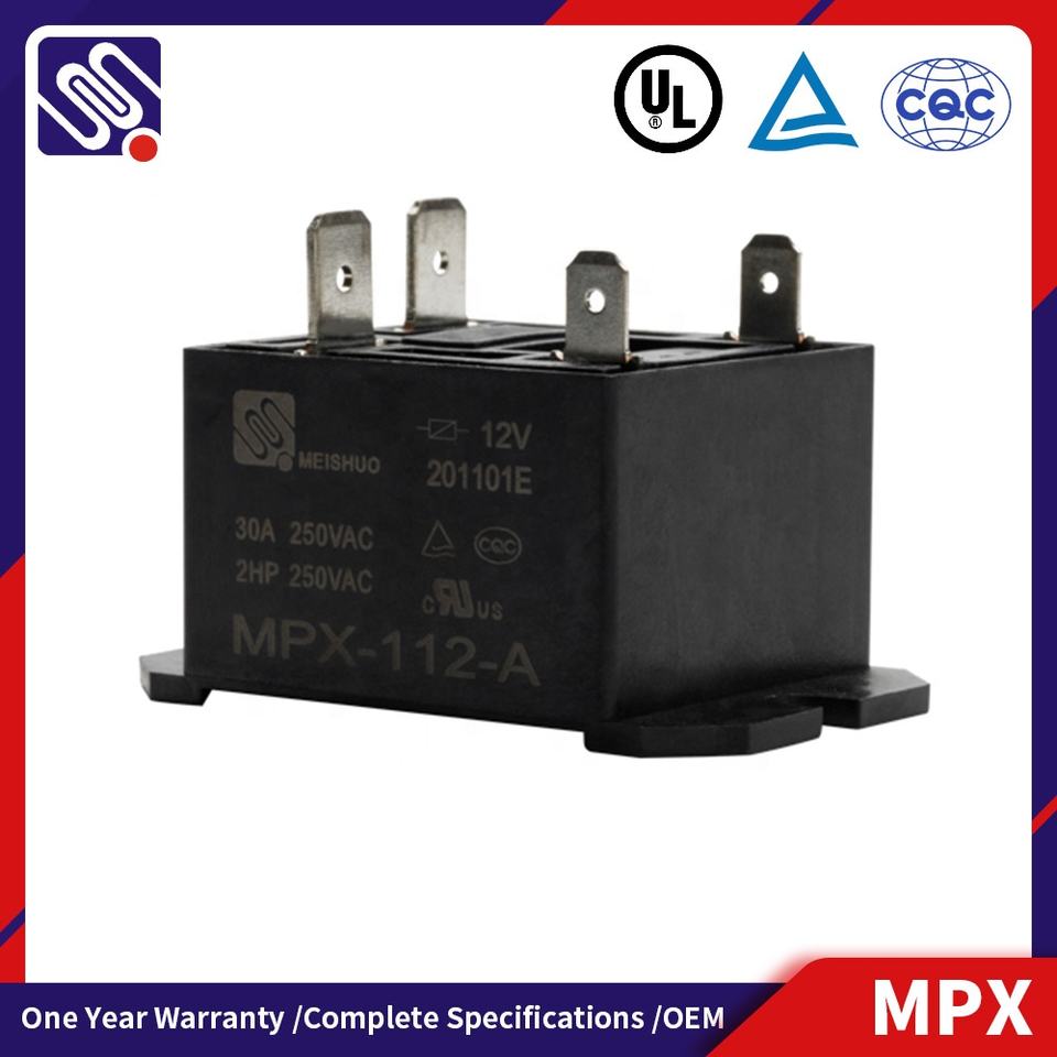 Meishuo MPX-112-A NO 12 v Type Relay for Industrial Control and Home Appliance