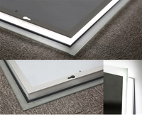 Haute qualité moderne IP66 note hôtel salle de bain mural LED miroir intelligent Rectangle illuminé capteur tactile miroir de bain