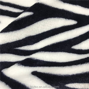 Custom Organico Zebra Animale Stampa Tessuto di Flanella di Trasporto Marittimo di Stampa - Product Image 2