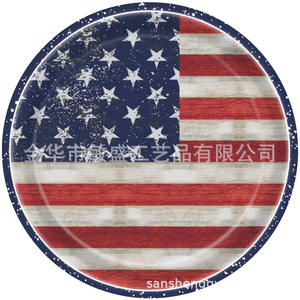 Décoration de fête du 4 juillet : Ensemble moderne à thème rayé pour le Jour de l'Indépendance des États-Unis, comprenant plateau <span class=keywords><strong>en</strong></span> <span class=keywords><strong>papier</strong></span>, gobelets, serviettes, nappe, couteaux, fourchettes et cuillères - Product Image 2