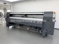 Mesin Printer Solvent Format Besar Guangzhou S8 Model 3.2m untuk Spanduk Flex 10ft dengan 8 Buah PrintHead KM1054i 30 Pl