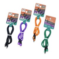 Kabel Tipe-C ke C 60W 1M Berbahan Nilon Kepang |   Pengisian Cepat PD untuk Laptop, Tablet, Ponsel, Komputer, Tahan Lama