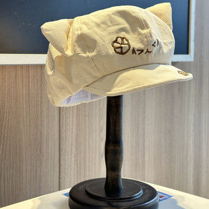 Cappello ottagonale con orecchie da gatto in stile cartone animato, cappello da bambino in stile giapponese che valorizza il viso, cappello a becco d'anatra retrò. - Product Image 3