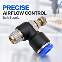 Nouvel embout pneumatique réglable pour coude de raccordement, pour assistance laser CO2, connecteur enfichable pour tube de 6 mm/8 mm de diamètre extérieur