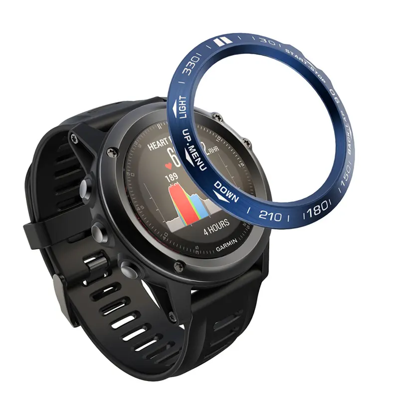 Bezel Ring Adhesive Cover Steel Styling Frame Circle Protective Cover for Garmin Fenix 3 3 HR