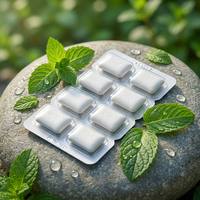 Natuurlijke smaak Xylitol Suiker-vrije Kauwgom Cafeïne L-Theanine B-Vitamines Nootropisch Zakje OEM Merk Fabrieksdirect