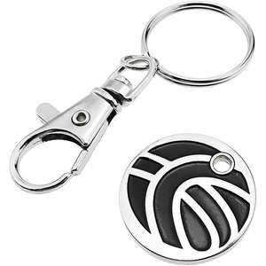 Llavero de metal 2D con diseño personalizado de fábrica, tipo ficha para carrito de supermercado, con bloqueo para carrito 2x2 - Product Image 4