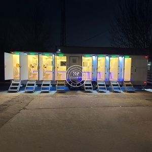 Baño Portátil Móvil con Múltiples Cabinas, Aseo ADA, Remolque de Baño con Color Personalizado y Estaciones de Desinfección de Manos - Product Image 2