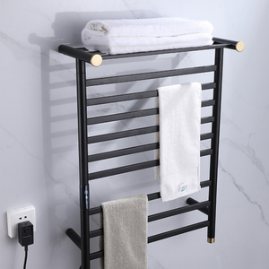 Sản phẩm mới nhất điện phòng tắm Tản nhiệt nước nóng đường sắt khăn thép không gỉ tường Rack khăn với kệ - Product Image 3