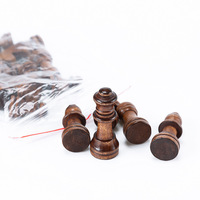 Pièces d'échecs en bois, pièces d'échecs en bois de steunton de tournoi de seulement 3.5 pouces, figurines King, jeu d'échecs, pièce de Figurine