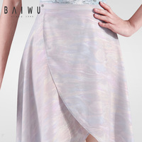 123143002 Baiwu Robe de danse enveloppante pour adulte, jupe de ballet, jupe une pièce, tenue de danse de ballet pour filles et femmes