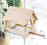 Maison en bois pour perroquet, perchoir en acier inoxydable, écologique et durable, abri anti-ennui, nichoir pour oiseaux de compagnie