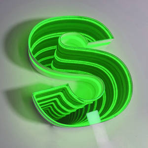 3DインフィニットミラーLEDカスタムレターロゴカスタムLEDネオンライトロゴイルミネーションレタービジネスサイン - Product Image 5
