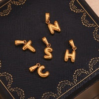 Nouveautés Dreamshow Breloques Lettres Plaqué Or PVD Acier Inoxydable Bijoux Fantaisie Pendentifs Charms