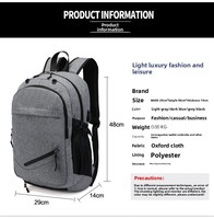 Tas Ransel Olahraga Basket dengan Resleting dan Pengisian Daya USB, Laptop 15.6 Inci, Bahan Oxford Polyester Tahan Air, Logo Custom, MOQ 200