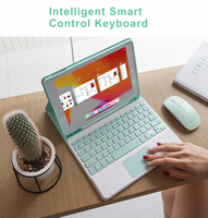 Keyboard nirkabel mini claier sans fil merah zerty tablette numerique pour adulte claier 10 inci dengan touchpad