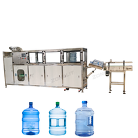 Machine de remplissage semi-automatique à 4 têtes pour bouteilles d'eau de 19 litres et de 5 gallons, pour boissons et produits chimiques, avec contrôle PLC