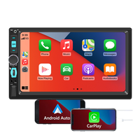 Autoradio double DIN 7 pouces Bluetooth, Carplay sans fil, Android Auto, radio FM, USB Type-C, lecteur MP5 pour voiture, écran tactile