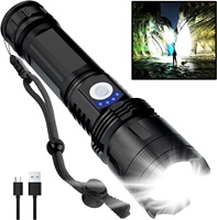 Lampes de poche tactiques haute puissance Super Bright 100000 Lumens Étanche Longue portée XHP50 led Lampe de poche rechargeable