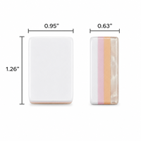 Jeu de Mahjong Américain Personnalisé – Boîte de Tuiles en Plastique – 166 Tuiles Blanches – 4 Supports/Manches de Couleurs Tout-en-un – 100 Jetons – 1 Indicateur de Vent