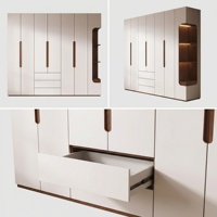 Armoire de chambre autoportante en bois, design gratuit, écologique, durable, grande capacité, moderne et simple pour la maison, le bureau, l'hôtel, la villa