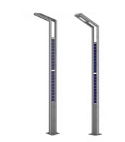 Lampadaire Solaire Commercial 50W à Bras Cantilever pour Aménagement Paysager et Colonnes de Parc Décoratives