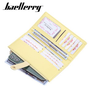กระเป๋าสตางค์ใบยาวสำหรับผู้หญิง Baellerry ขนาด 7 นิ้ว ลายจระเข้ ช่องใส่บัตรหลายช่อง สีเหลือง ที่ใส่บัตรเครดิต ใช้ได้ทุกวัน - Product Image 2