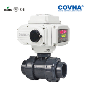 COVNA DC12V Vanne à boisseau sphérique motorisée en plastique UPVC 2 pouces 2 voies - Product Image 3