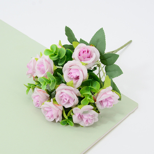 Bouquet di Rose a Forma di Moneta, Composizione Floreale Artigianale in Seta, Decorazione per Sposa, <span class=keywords><strong>Sala</strong></span> Matrimoni e Tavolo da Pranzo - Product Image 2