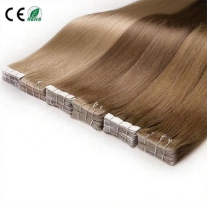 Extensiones de Cabello Brasileño Inyectado de Doble Trama Grado 12A al por Mayor, 100% Cabello Humano Remy con Cinta Adhesiva, Color Natural, Sin Caída, Suave - Product Image 1