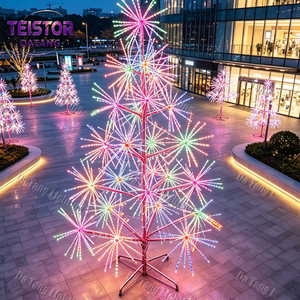 Arbres de Noël LED Starburst, éclairage décoratif extérieur avec lumières de feux d'artifice colorées pour la décoration des festivals et des places - Product Image 4