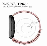 Bracelet de montre léger en nylon respirant et durable pour Samsung Watch4/5 pour Huawei GT3 20/22mm
