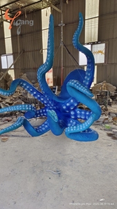 Su misura in fibra di vetro in resina di vetro a parete scultura di polpo a grandezza naturale <span class=keywords><strong>animale</strong></span> marino astratto per uso interno modello modello - Product Image 4