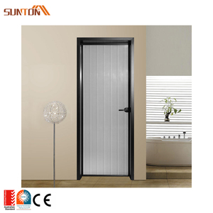 Maison moderne appartement intérieur chambre salle de bains toilette simple feuille profilés en aluminium cadre <span class=keywords><strong>double</strong></span> <span class=keywords><strong>porte</strong></span> battante en verre trempé - Product Image 6
