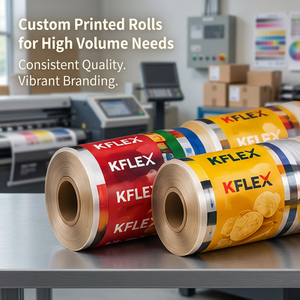 Rollos de Plástico Impresos Personalizados Kflex, Impresión por Grabado, Rollos de Embalaje para Alimentos para Grandes Volúmenes - Product Image 3