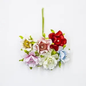 Artificial Wedding Flowers Wholesale 6 Head Flower Rose Artificial For Wedding Bouquet