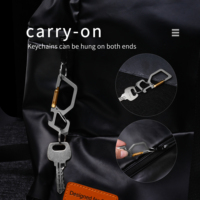 TGZUO Porte-clés en titane de précision CNC avec ouvre-bouteille, porte-clés EDC robuste, organisateur de clés de voiture multifonctionnel