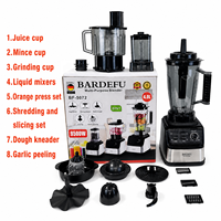 Mixeur Électrique Commercial et Domestique 8-en-1 en Acier Inoxydable 110V/220V 9500W 2.6-3.0L 8 Lames 5+ Vitesses