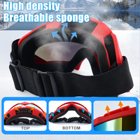 Masque de ski léger UV400 à lentille unique, lunettes de sport d'hiver économiques pour la moto