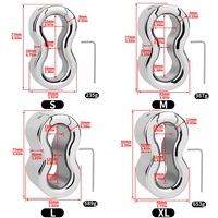 Anneau pénien en acier inoxydable, pendentif lesté scrotal épais, anneau de pénis au design circulaire lisse, dispositif de fétichisme SM pour gland, dispositif de bondage