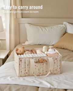 Organizador de Pañales para Bebés Recién Nacidos, Cesta de Almacenamiento Elegante para Guardería, Fabricante de Artículos Esenciales para Bebés - Product Image 4