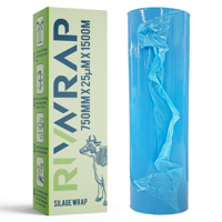 Rival Tech Meilleurs Prix Film d'emballage plastique rose pour ensilage et balles de foin 250mm 500mm 750mm