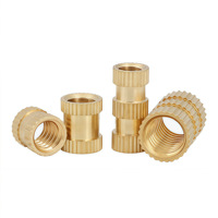 Brass Knurled Threaded Insert CNC Turned Parts for Plastic OEM