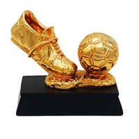 DIAOCAI Trophées de football en résine dorée de luxe, médailles et plaques personnalisables, en alliage, pour récompenses de matchs de football, cadeaux souvenirs, faible MOQ