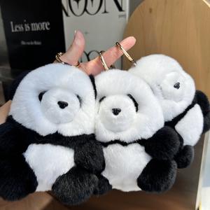 15cm <span class=keywords><strong>Panda</strong></span> muñeco de peluche mujer bolso adornos lindo Real Rex piel <span class=keywords><strong>Panda</strong></span> coche llavero lindo oso coche llavero moda chicas <span class=keywords><strong>Gif</strong></span> - Product Image 6