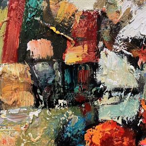 Peinture à l'huile abstraite sur toile, peinte à la main, encadrée, pour décoration murale de bureau, hall d'entrée, maison de bord de mer, idée cadeau - Product Image 5